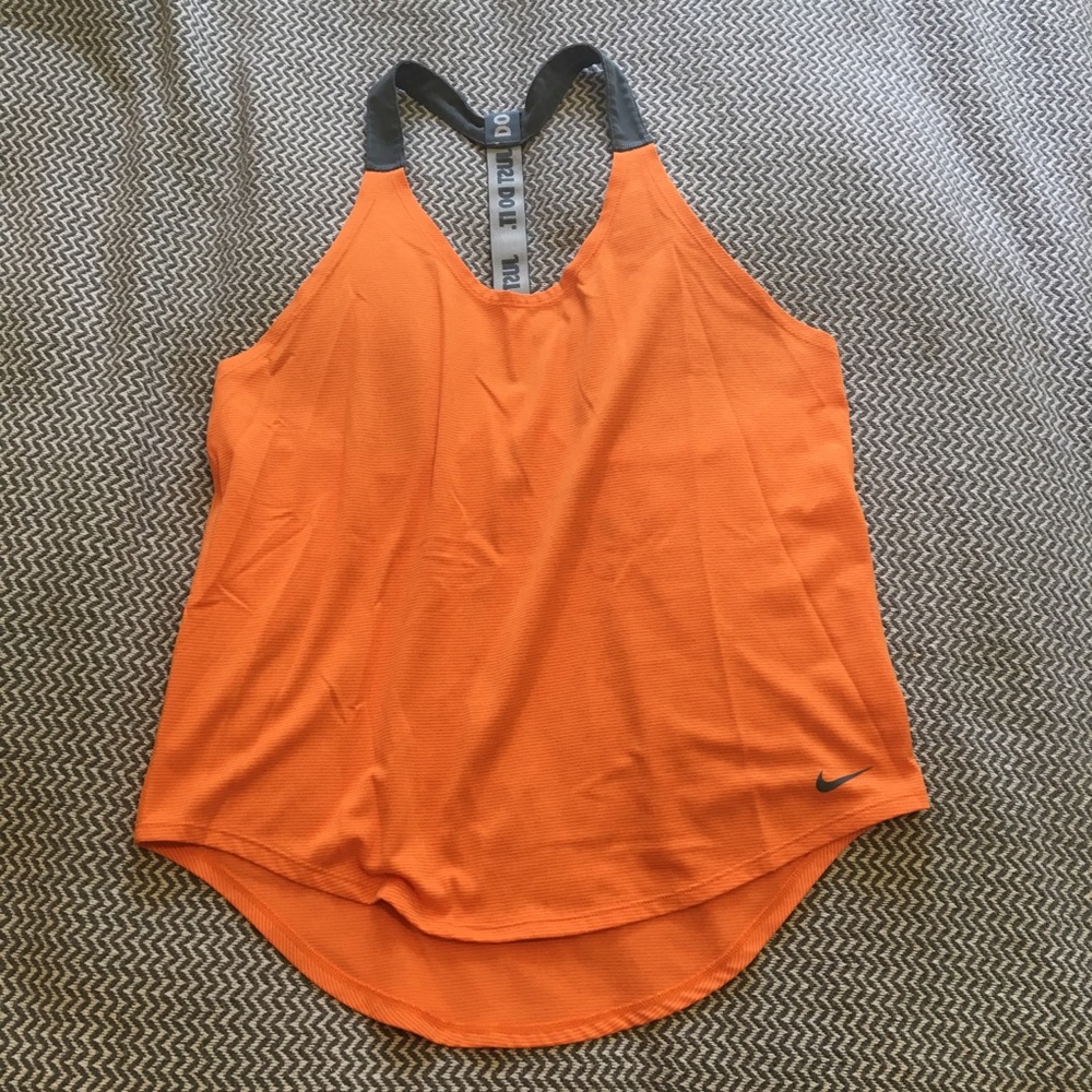 Orange Nike T-back tank top